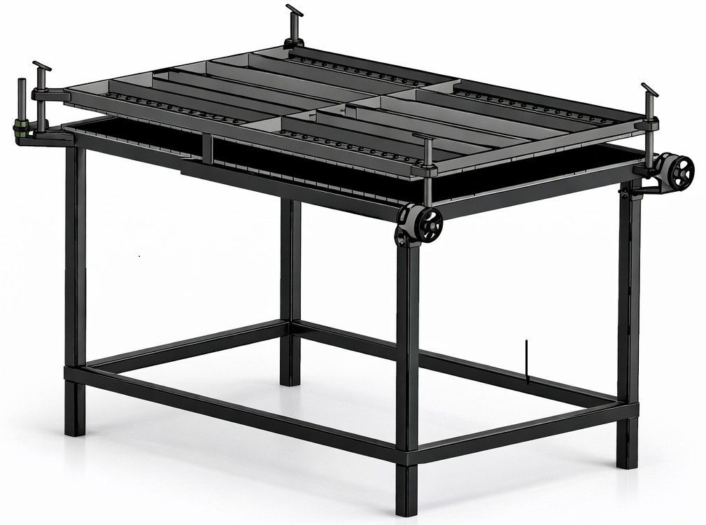 MESA DE MONTAGEM DE BLOCO DE RADIADOR DE 1000 X 1500MM